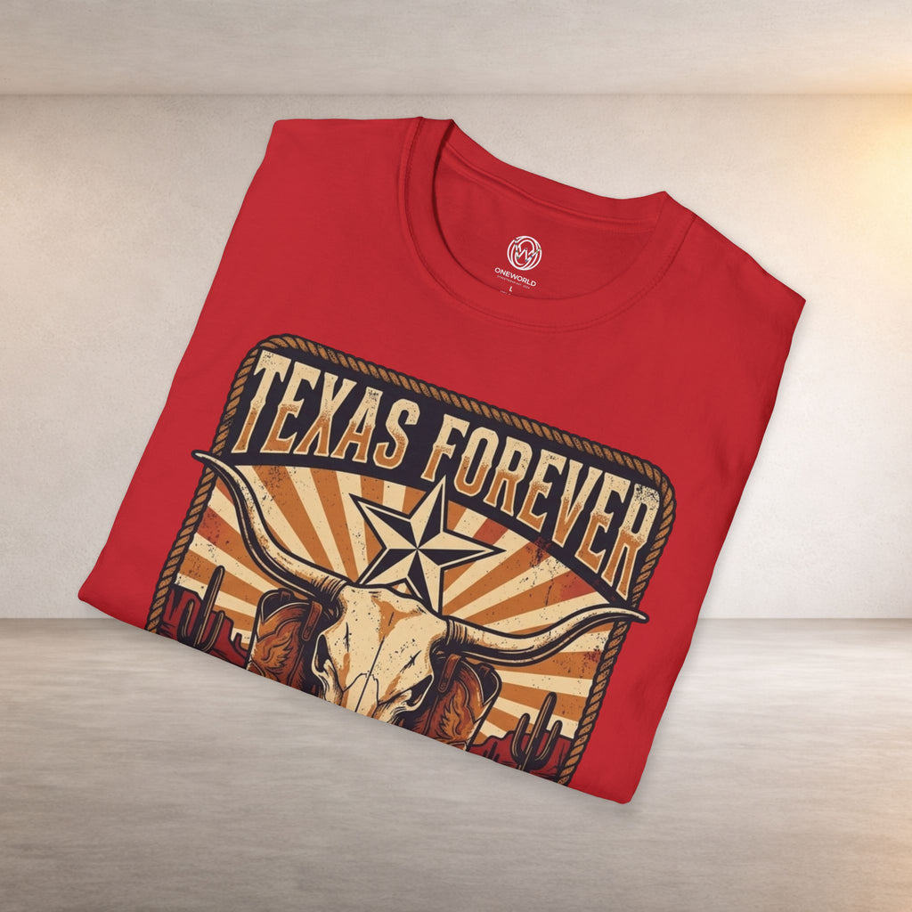 Texas Forever Built Different T-Shirt — Western Longhorn Vintage State Pride Tee