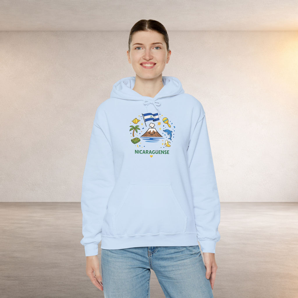 Nicaragüense Hoodie — Nicaragua Travel & Heritage Sweatshirt (Dios Familia Nicaragua)