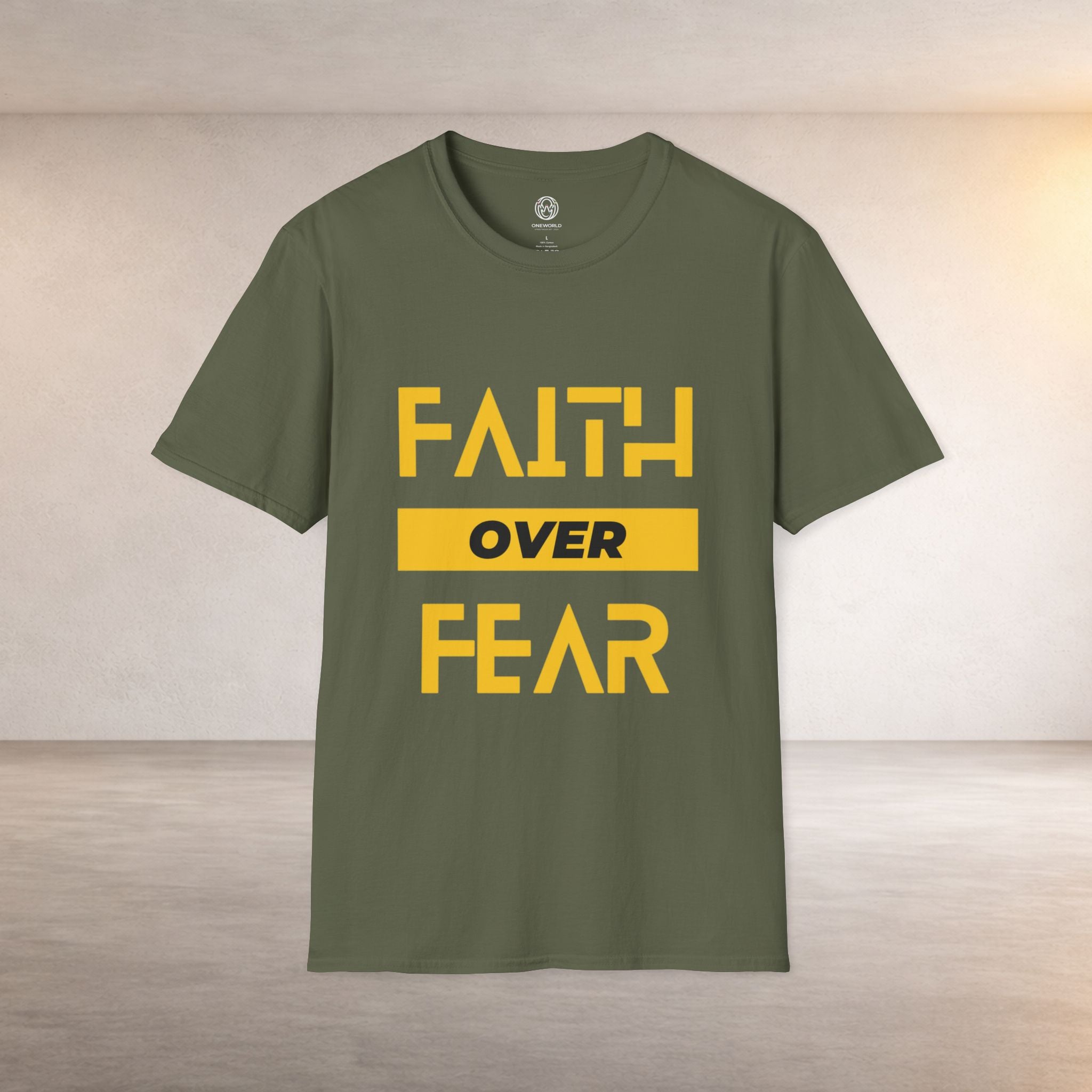 Faith Over Fear T-Shirt — Inspirational Christian Graphic Tee