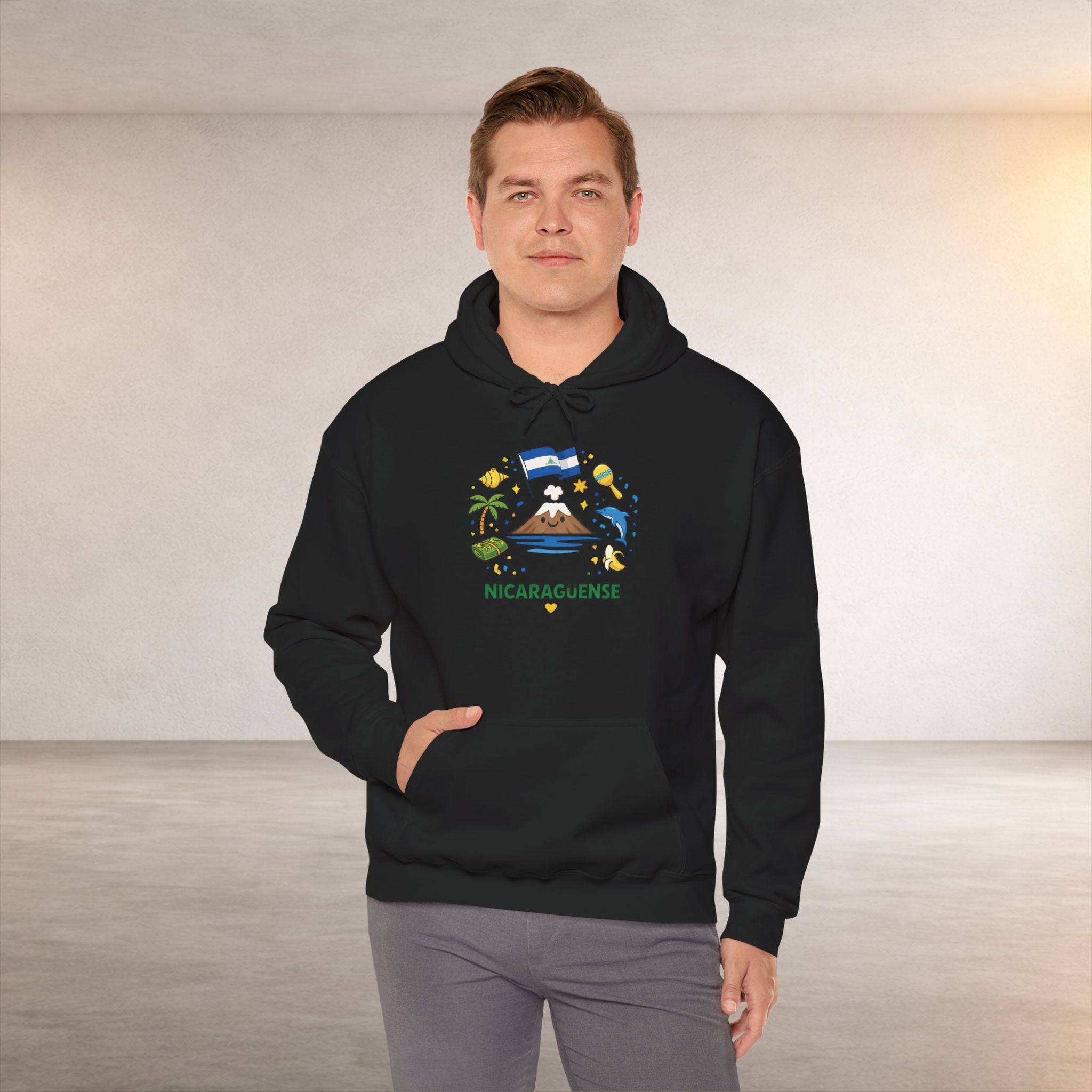 Nicaragüense Hoodie — Nicaragua Travel & Heritage Sweatshirt (Dios Familia Nicaragua)