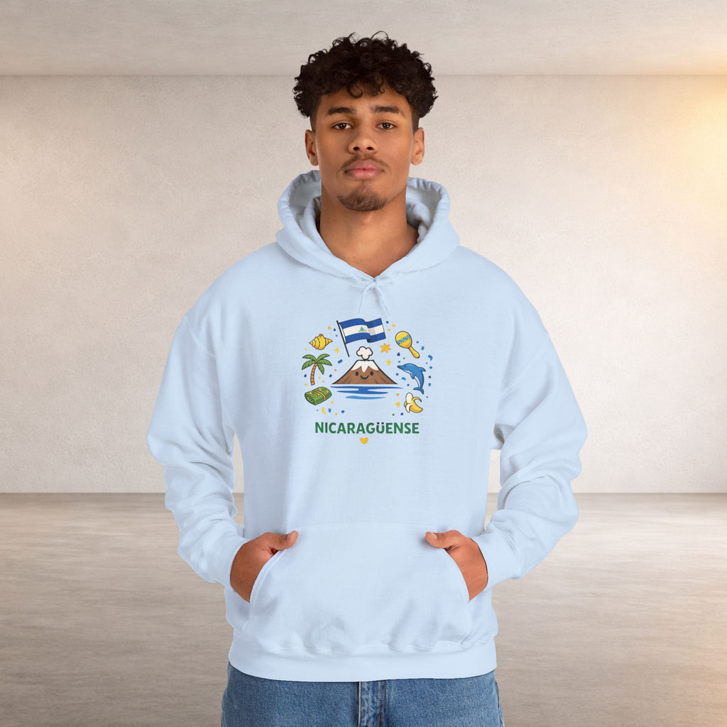 Nicaragüense Hoodie — Nicaragua Travel & Heritage Sweatshirt (Dios Familia Nicaragua)
