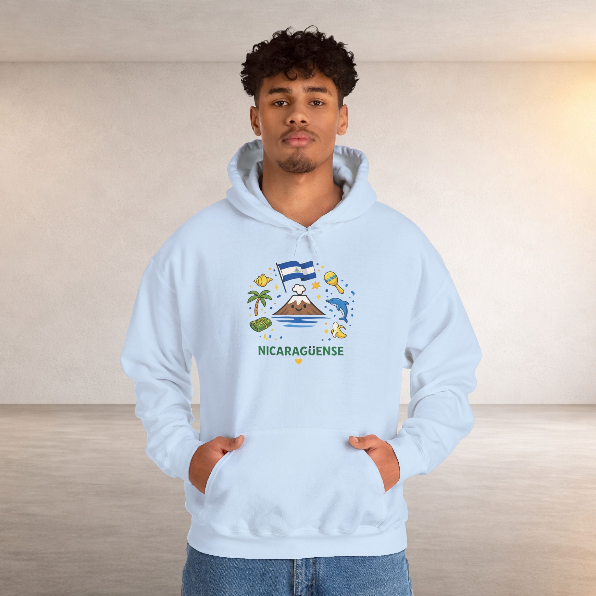 Nicaragüense Hoodie — Nicaragua Travel & Heritage Sweatshirt (Dios Familia Nicaragua)