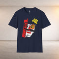 Abstract Crown Face T-Shirt — Modern Line Art Graphic Tee