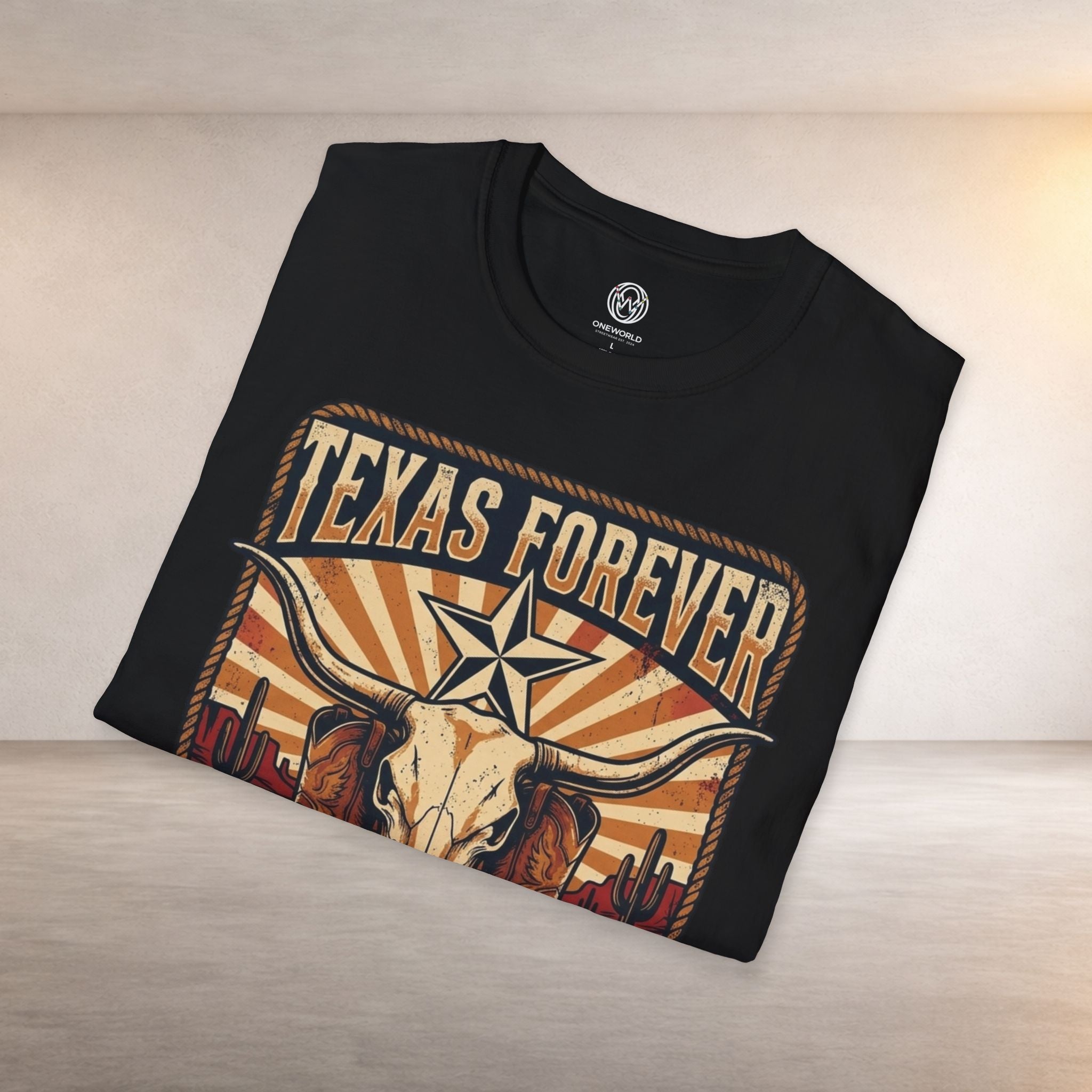 Texas Forever Built Different T-Shirt — Western Longhorn Vintage State Pride Tee