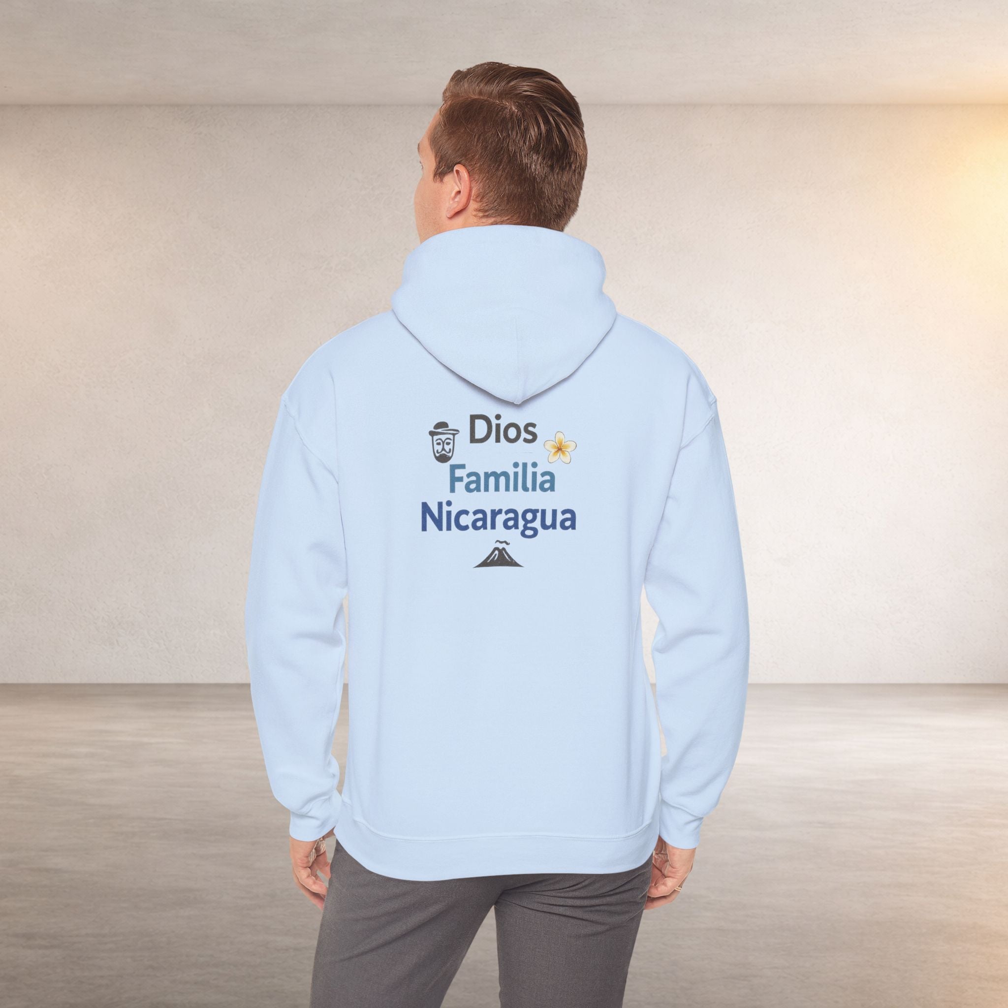 Nicaragüense Hoodie — Nicaragua Travel & Heritage Sweatshirt (Dios Familia Nicaragua)