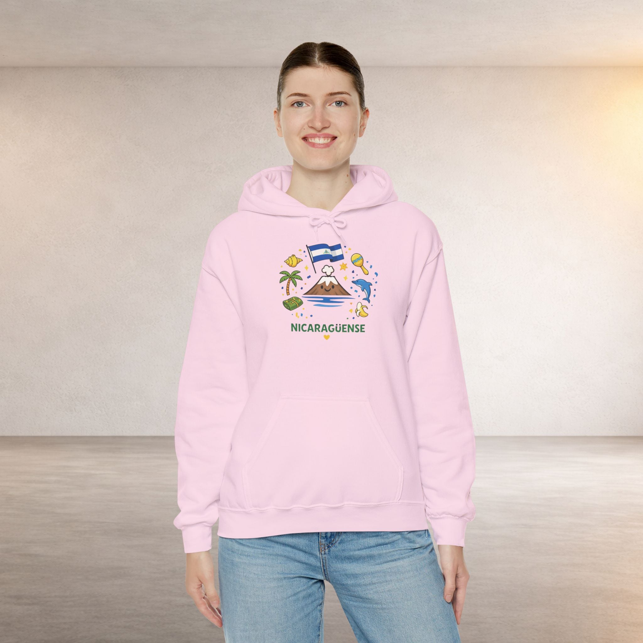 Nicaragüense Hoodie — Nicaragua Travel & Heritage Sweatshirt (Dios Familia Nicaragua)