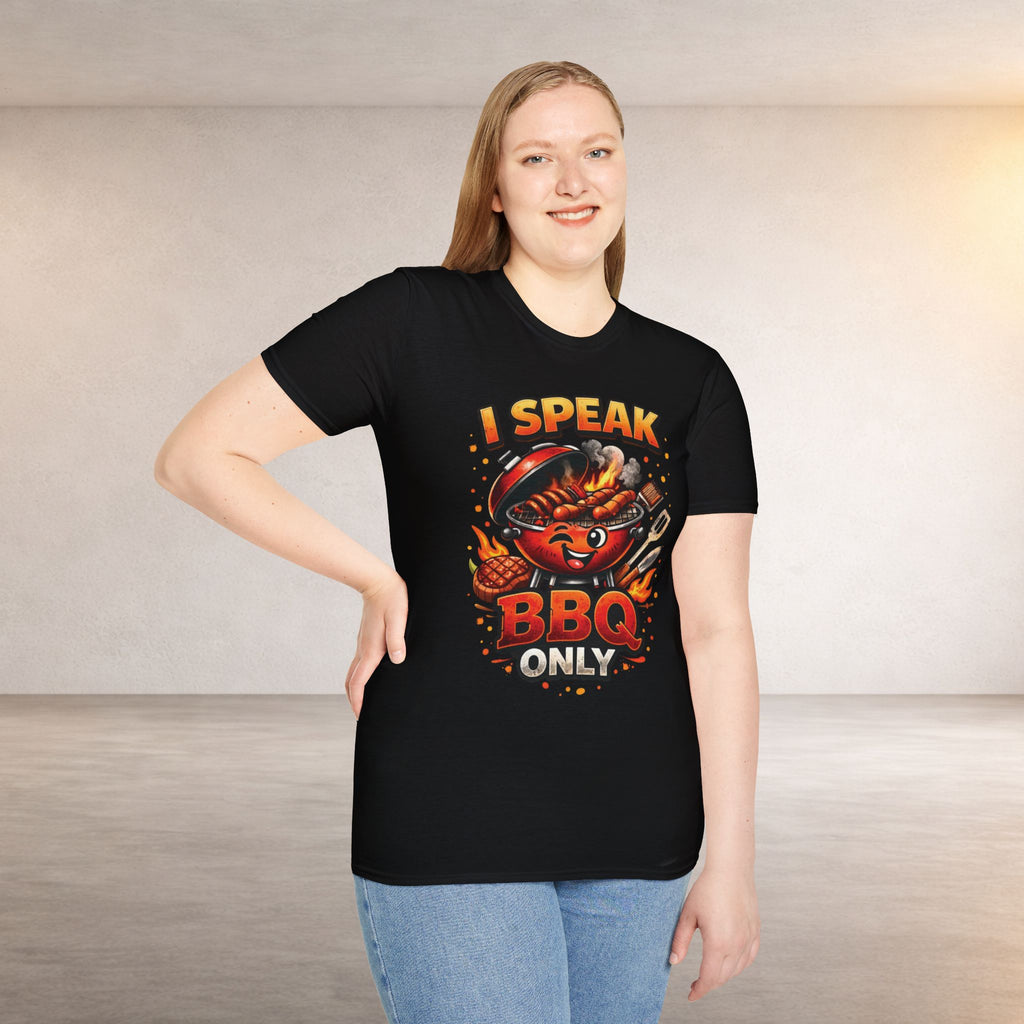 I Speak BBQ Only T-Shirt — Funny Grilling Shirt for BBQ Lovers