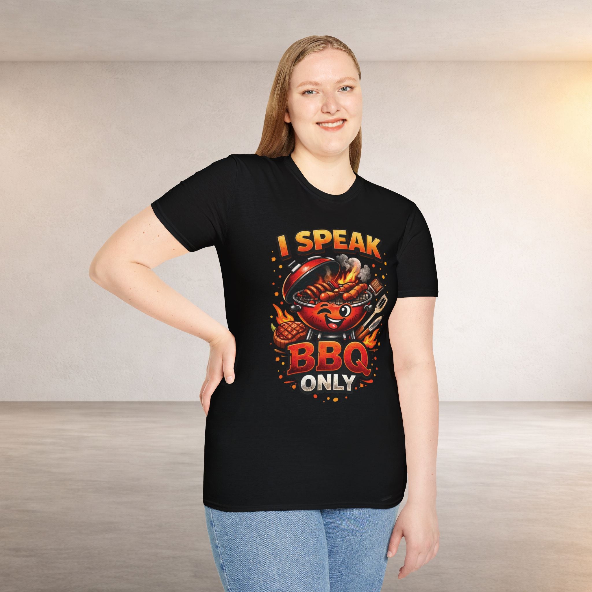 I Speak BBQ Only T-Shirt — Funny Grilling Shirt for BBQ Lovers