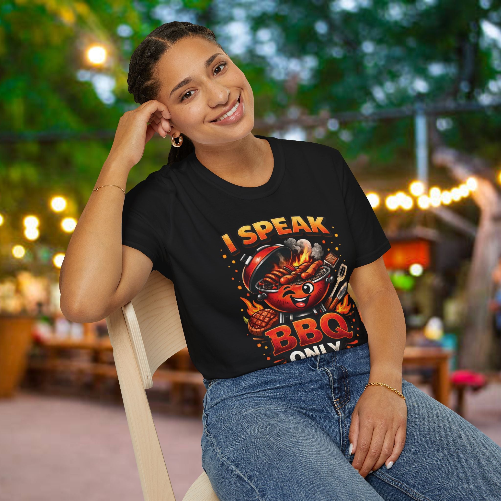 I Speak BBQ Only T-Shirt — Funny Grilling Shirt for BBQ Lovers