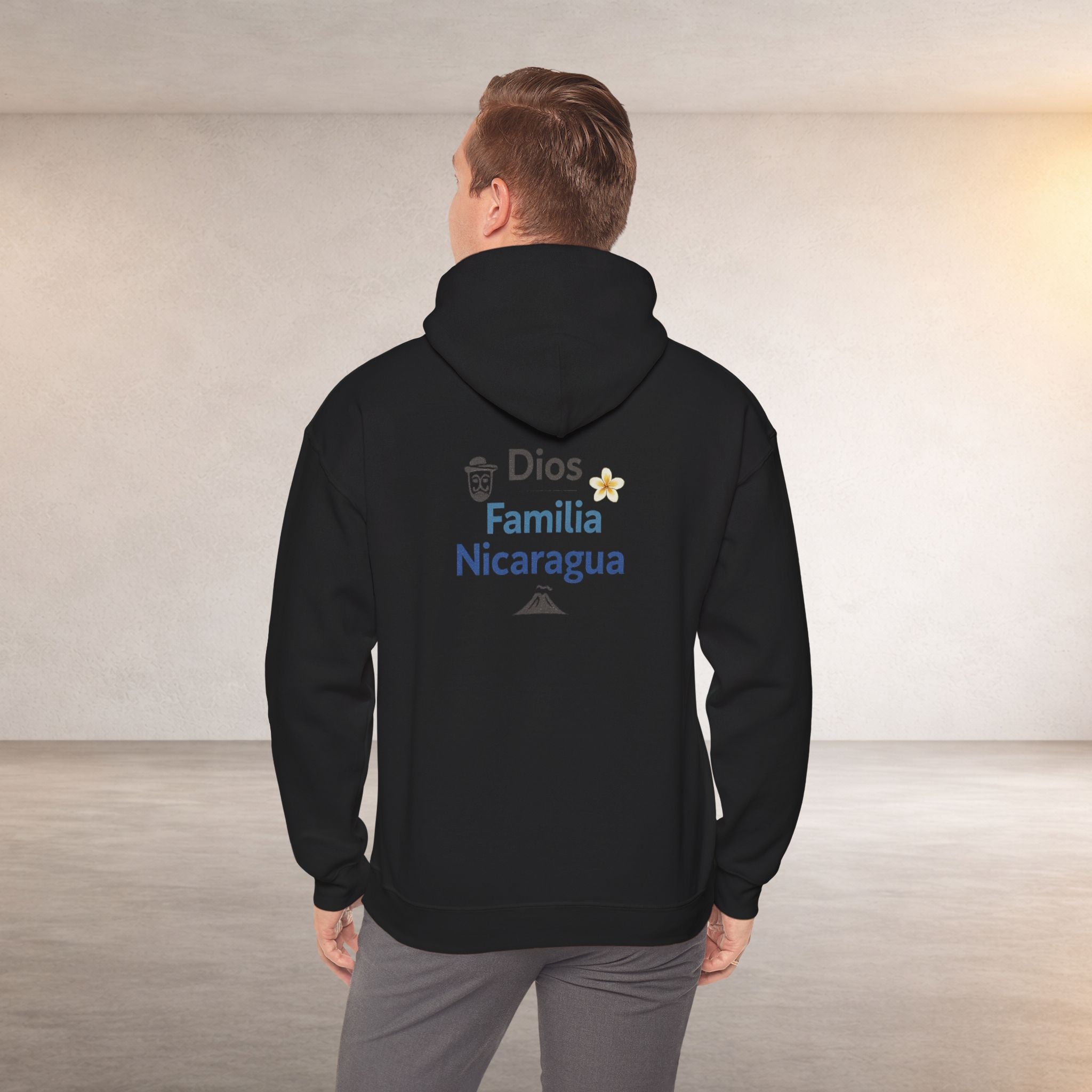 Nicaragüense Hoodie — Nicaragua Travel & Heritage Sweatshirt (Dios Familia Nicaragua)