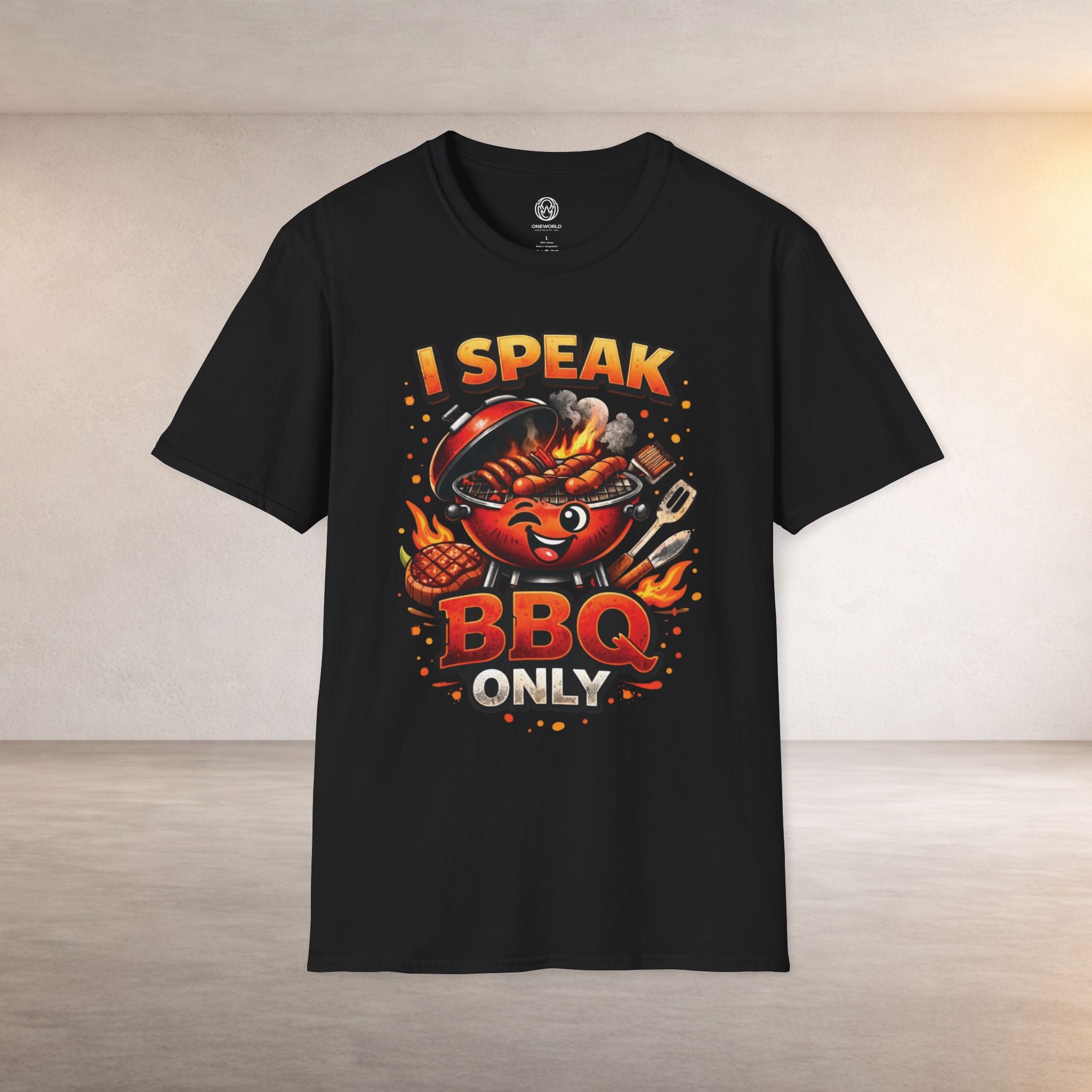 I Speak BBQ Only T-Shirt — Funny Grilling Shirt for BBQ Lovers