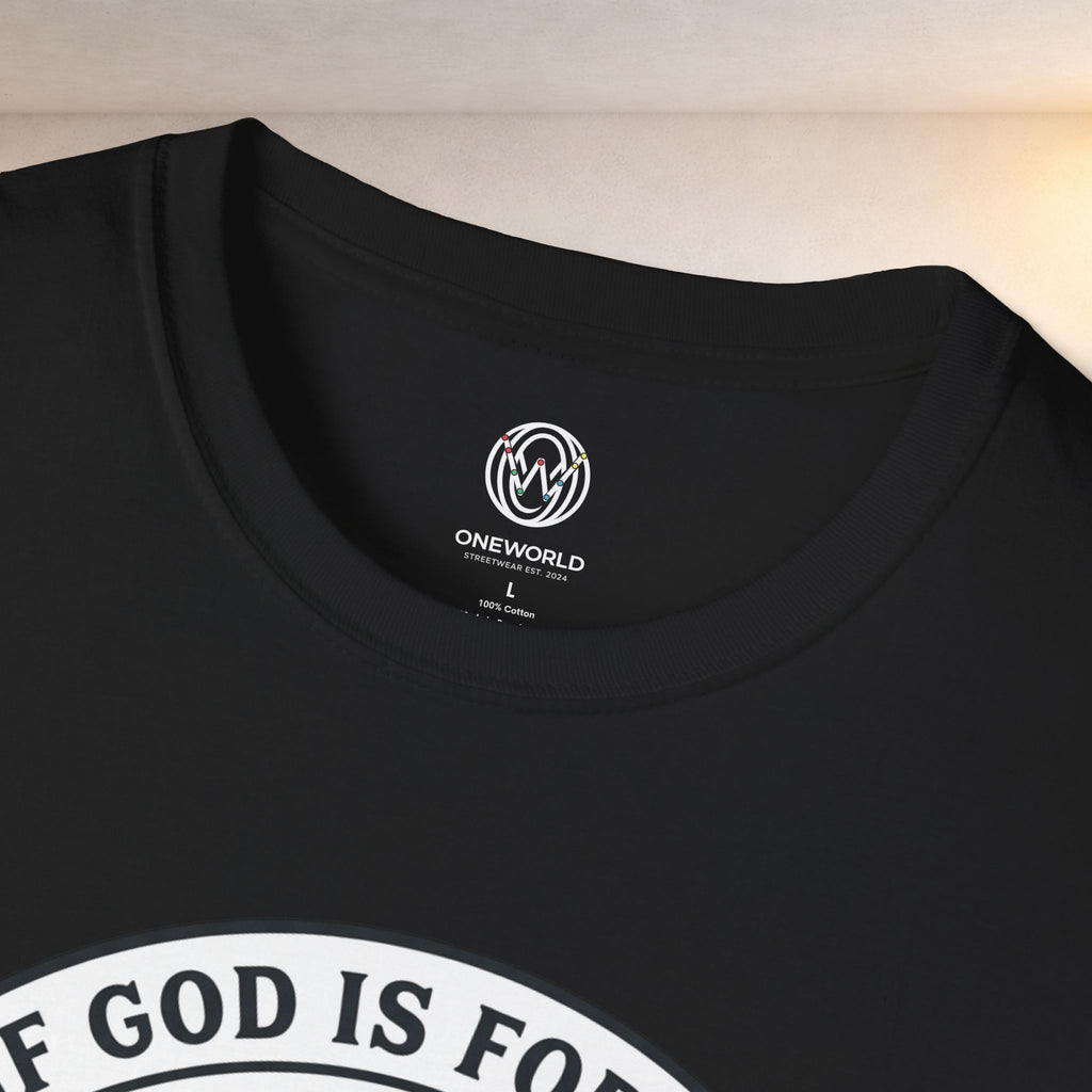 Inspirational Christian T-Shirt — "If God Is For Us, Who Can Be Against Us?" (Romans 8:31)