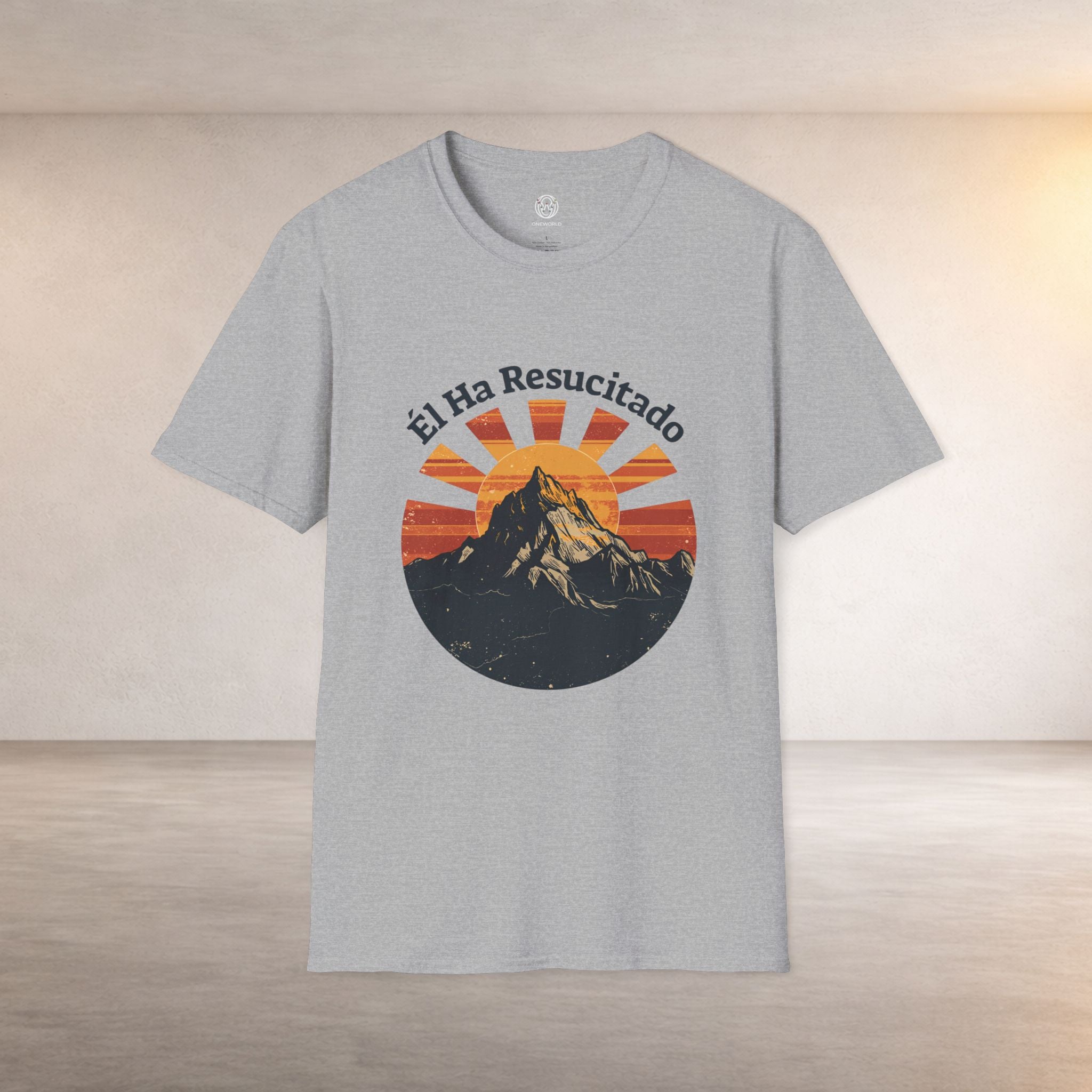 T-Shirt — "Él Ha Resucitado" Mountain Sunrise Christian Tee