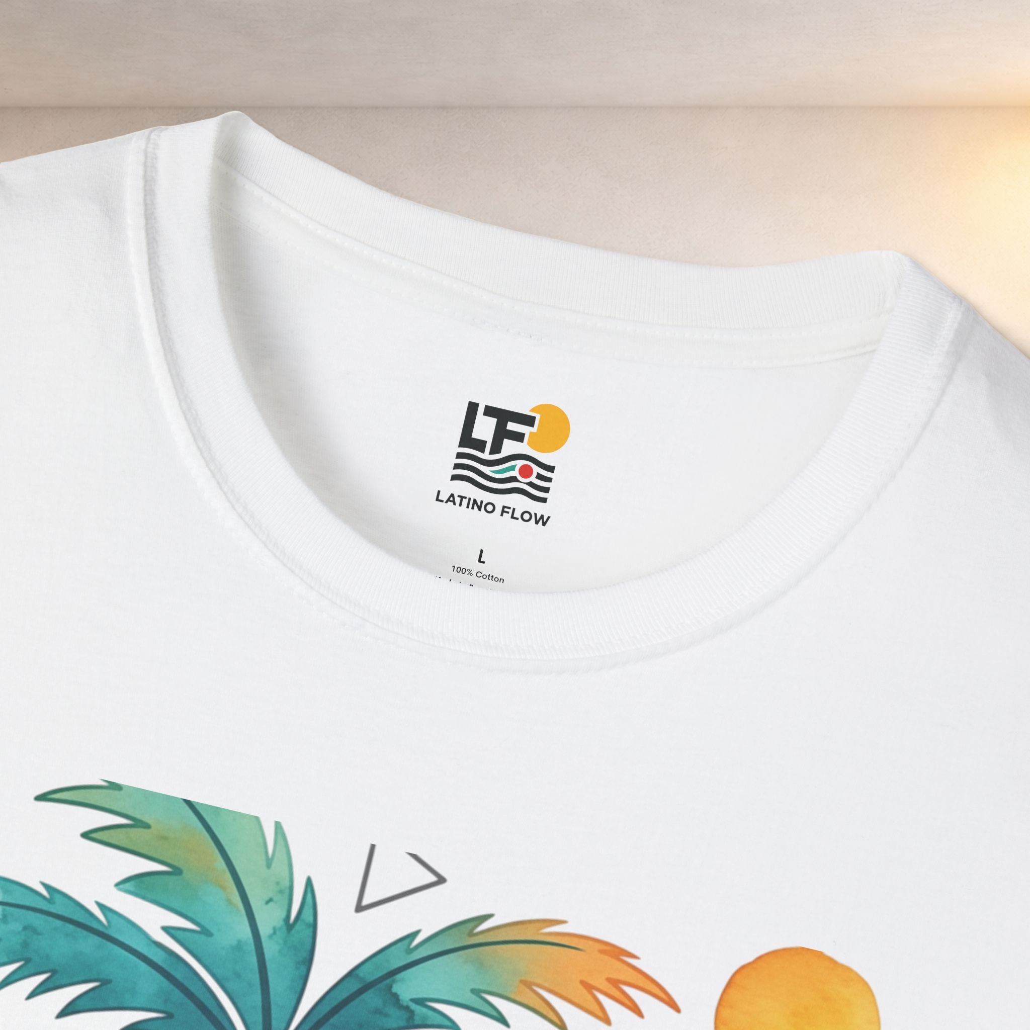 Sunset Palm Beach T-Shirt — Retro Tropical Surf Graphic