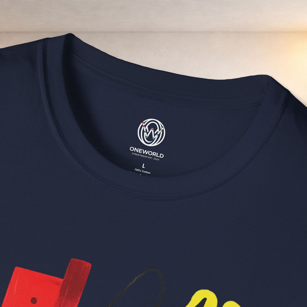 Abstract Crown Face T-Shirt — Modern Line Art Graphic Tee