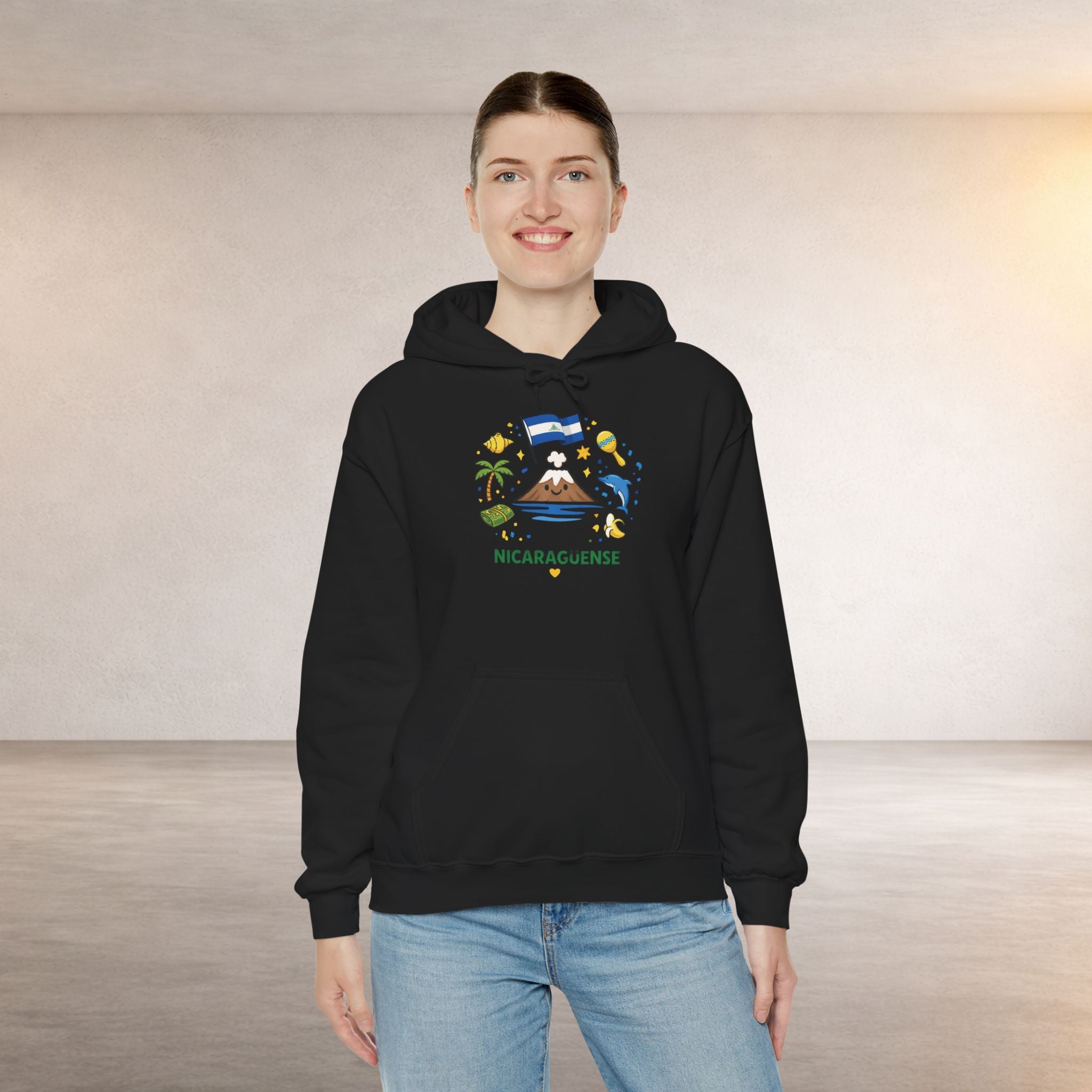 Nicaragüense Hoodie — Nicaragua Travel & Heritage Sweatshirt (Dios Familia Nicaragua)