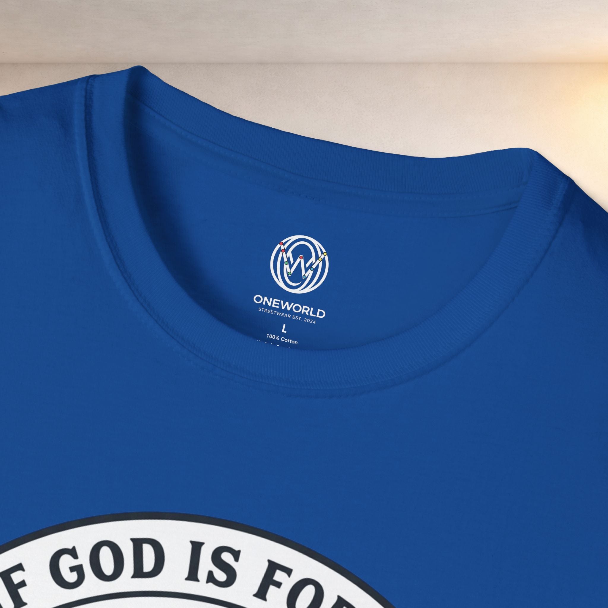 Inspirational Christian T-Shirt — "If God Is For Us, Who Can Be Against Us?" (Romans 8:31)