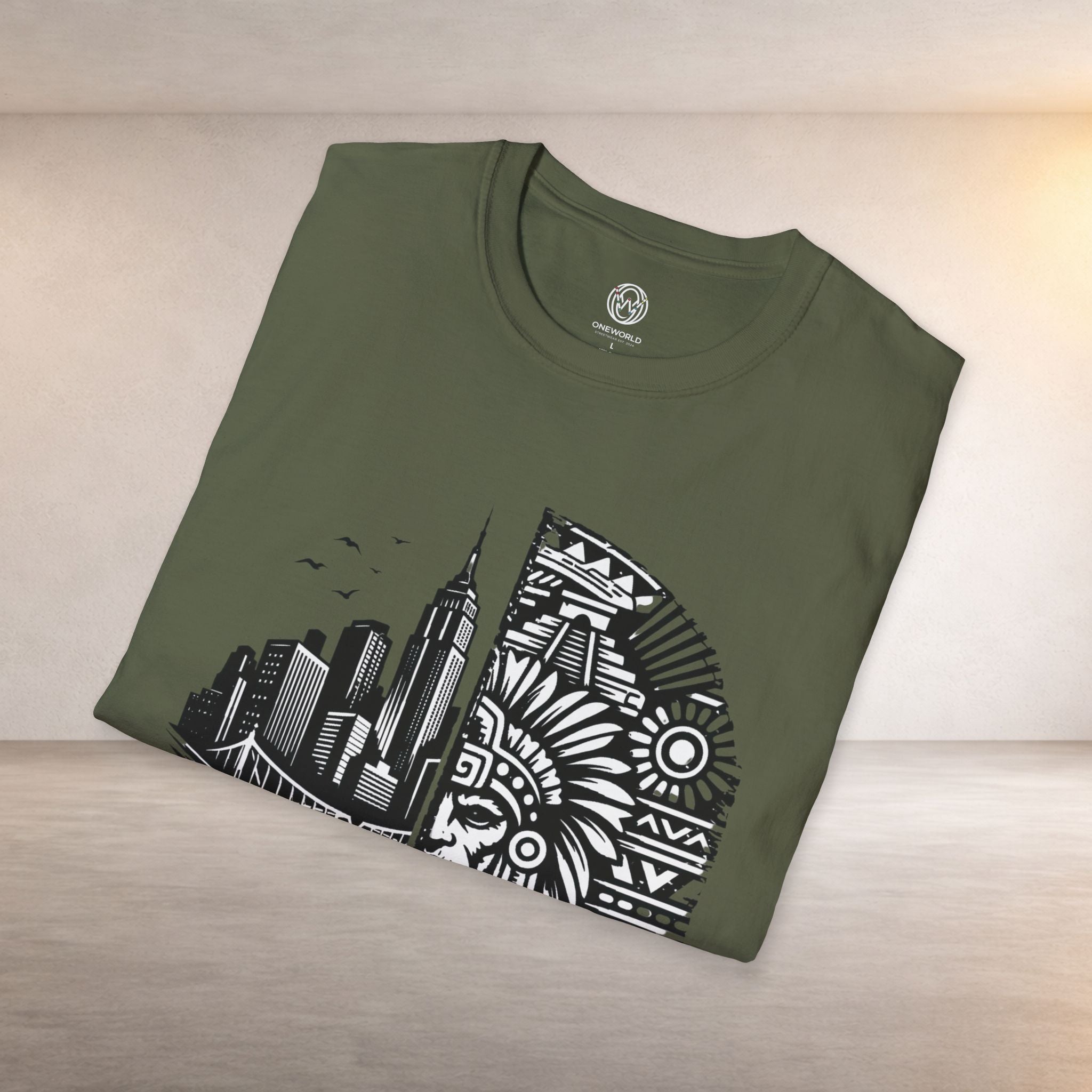 From Roots to Streets Graphic T-Shirt — Urban Tribal Cityscape Tee