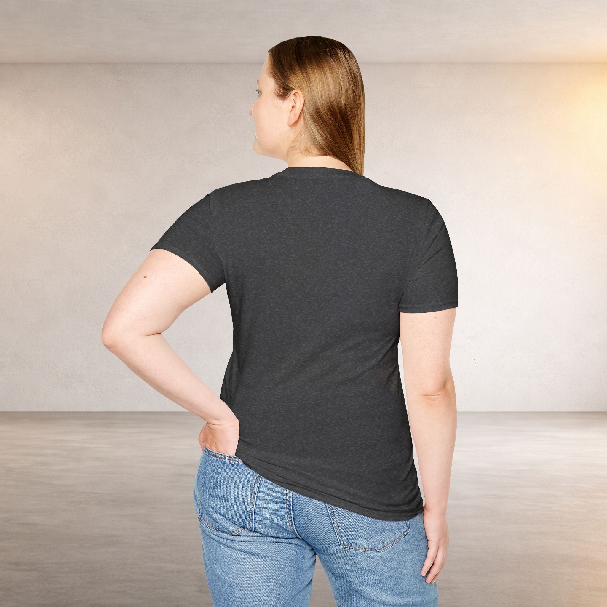 Alien Illustration T‑Shirt – Geometric UFO & Space Cat Graphic Tee