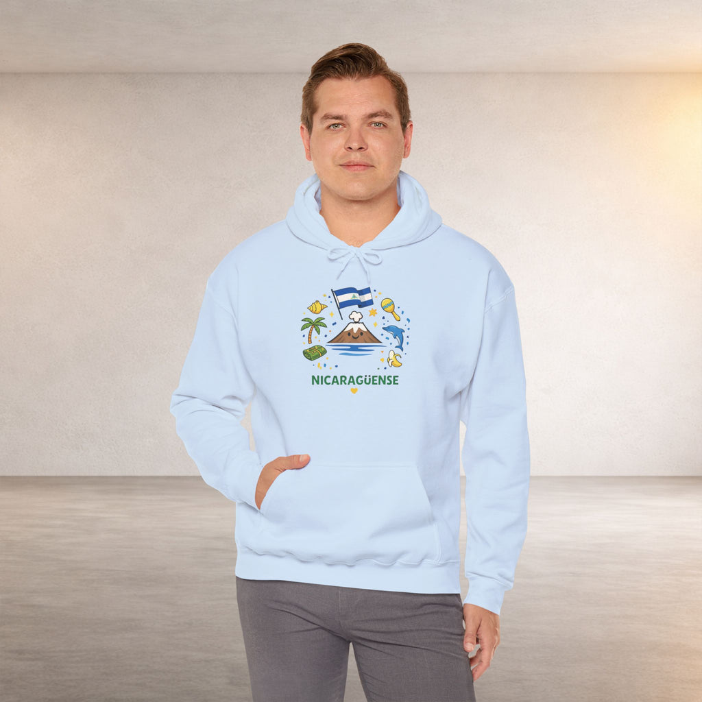 Nicaragüense Hoodie — Nicaragua Travel & Heritage Sweatshirt (Dios Familia Nicaragua)
