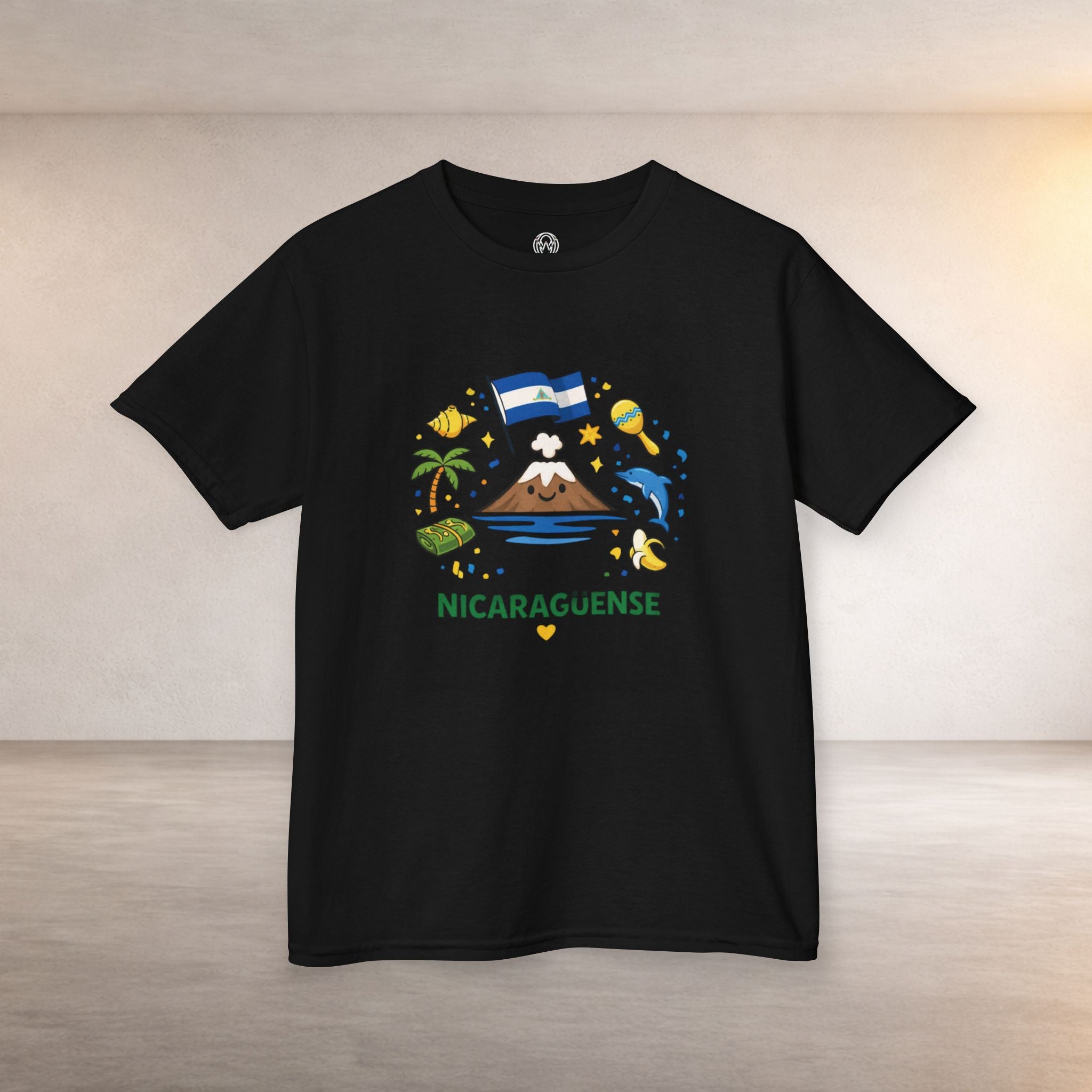 Kids Nicaragüense T-Shirt — Cute Nicaragua Flag & Volcano Design