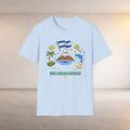 Nicaragüense Graphic T-Shirt — Nicaragua Flag, Volcano & Tropical Icons Tee