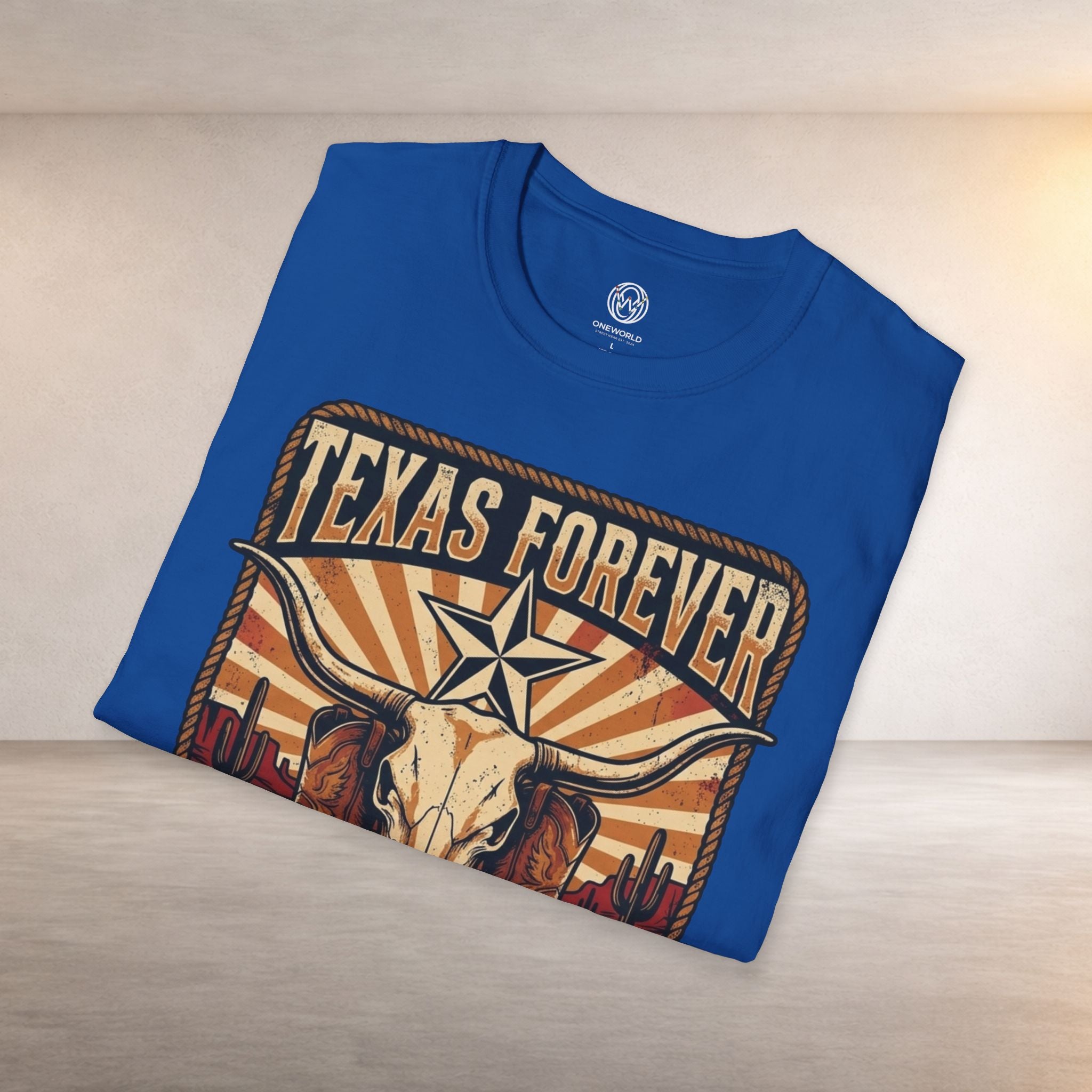 Texas Forever Built Different T-Shirt — Western Longhorn Vintage State Pride Tee