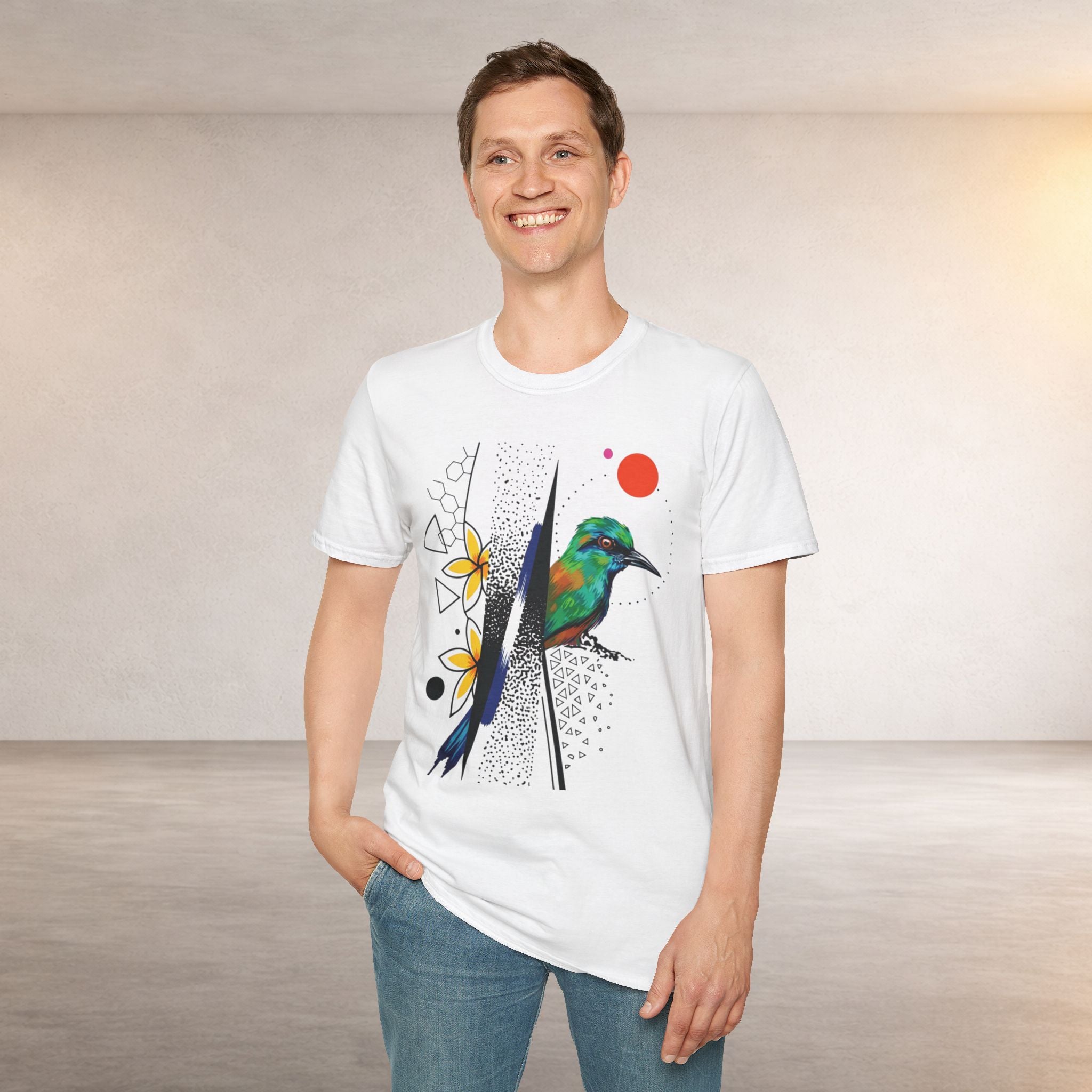 T-Shirt — Colorful Bee-Eater Bird Graphic Tee