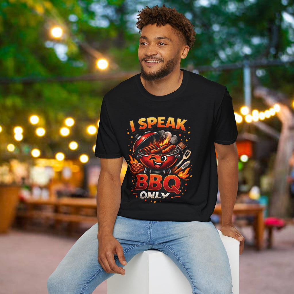 I Speak BBQ Only T-Shirt — Funny Grilling Shirt for BBQ Lovers