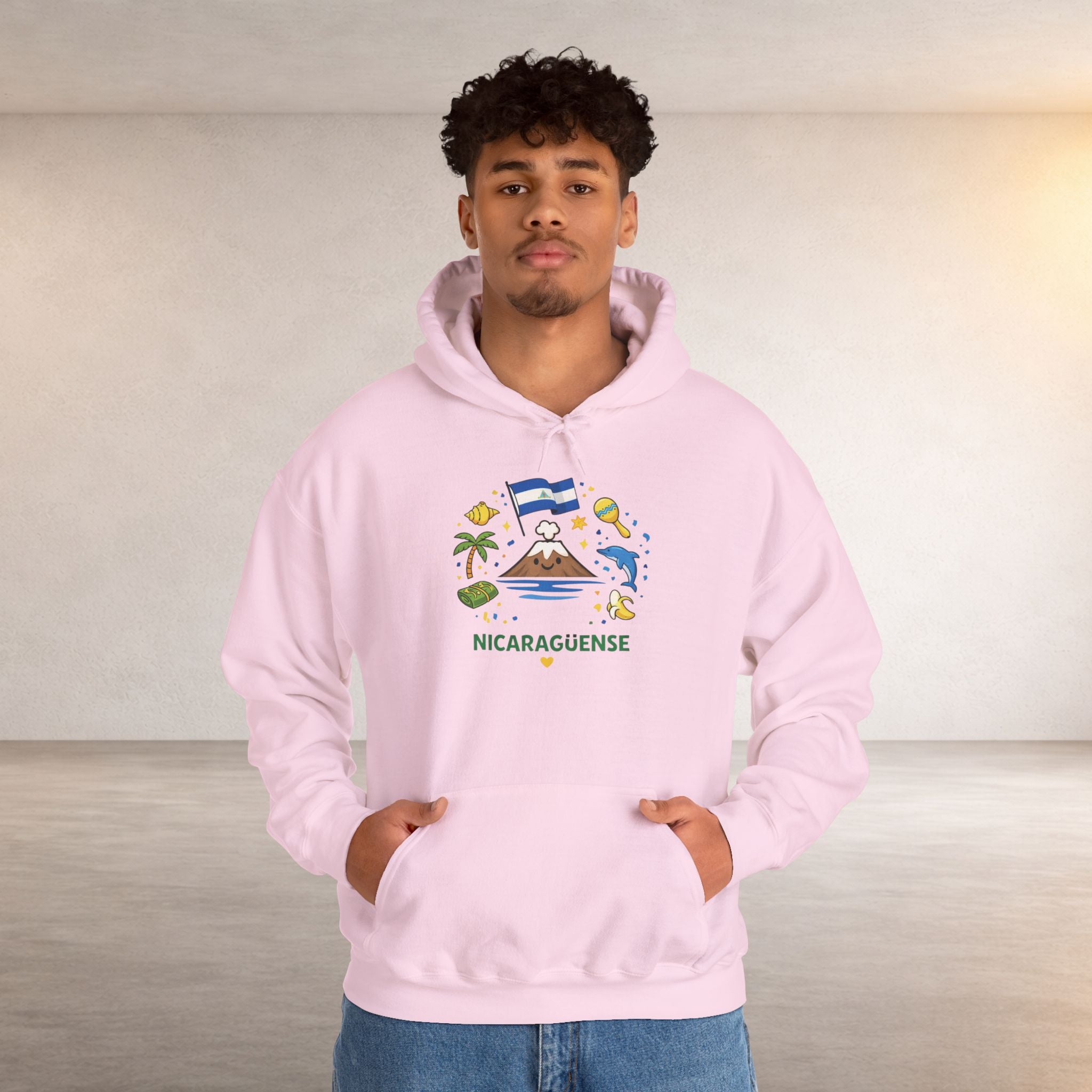 Nicaragüense Hoodie — Nicaragua Travel & Heritage Sweatshirt (Dios Familia Nicaragua)
