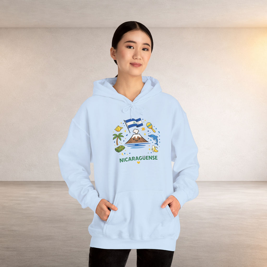 Nicaragüense Hoodie — Nicaragua Travel & Heritage Sweatshirt (Dios Familia Nicaragua)