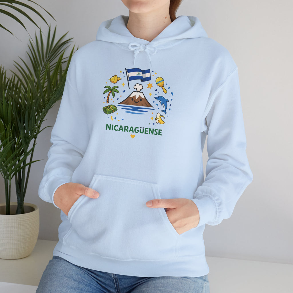 Nicaragüense Hoodie — Nicaragua Travel & Heritage Sweatshirt (Dios Familia Nicaragua)