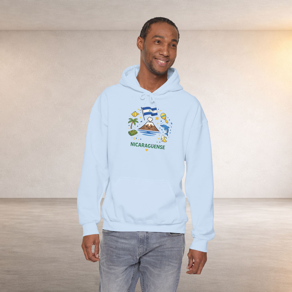 Nicaragüense Hoodie — Nicaragua Travel & Heritage Sweatshirt (Dios Familia Nicaragua)