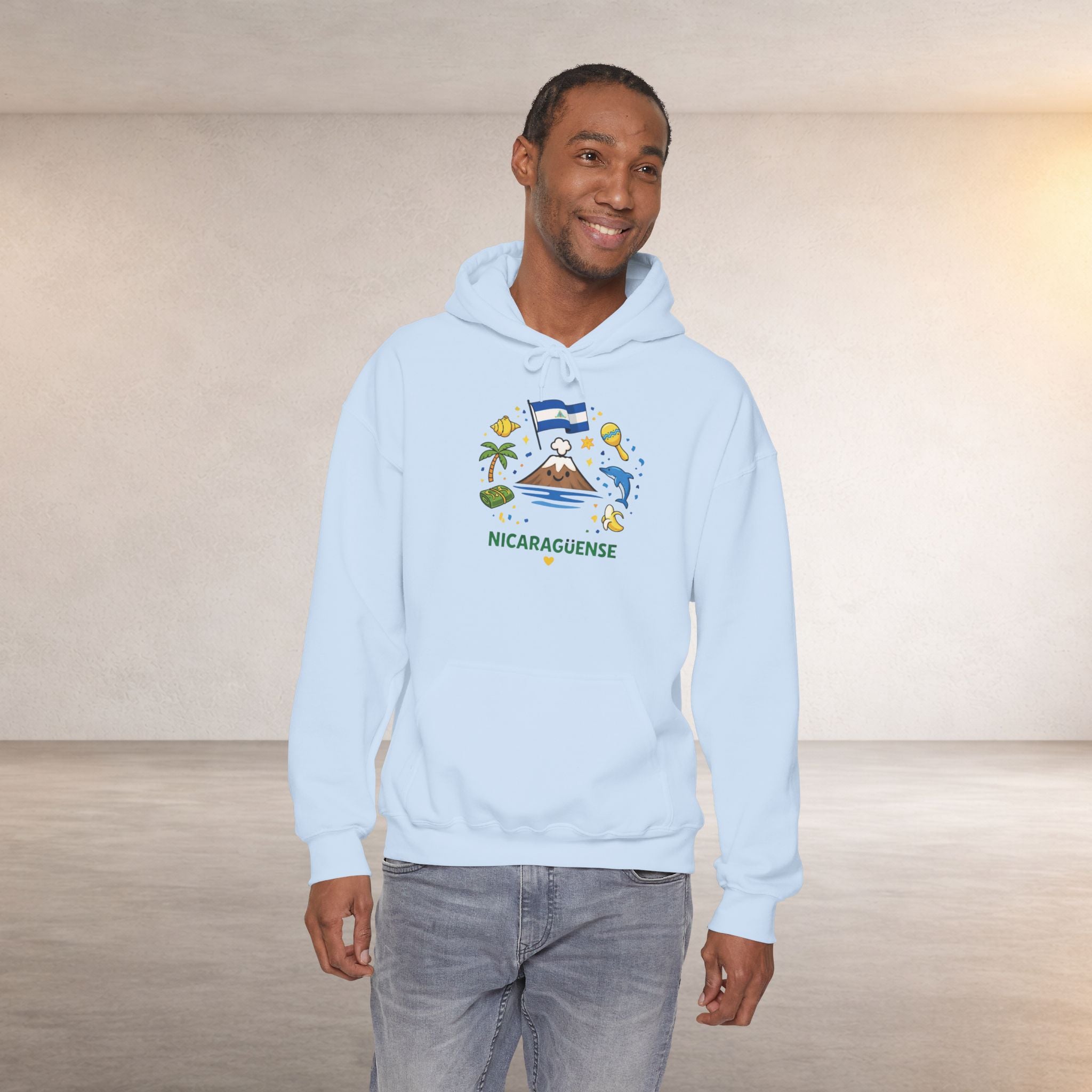 Nicaragüense Hoodie — Nicaragua Travel & Heritage Sweatshirt (Dios Familia Nicaragua)