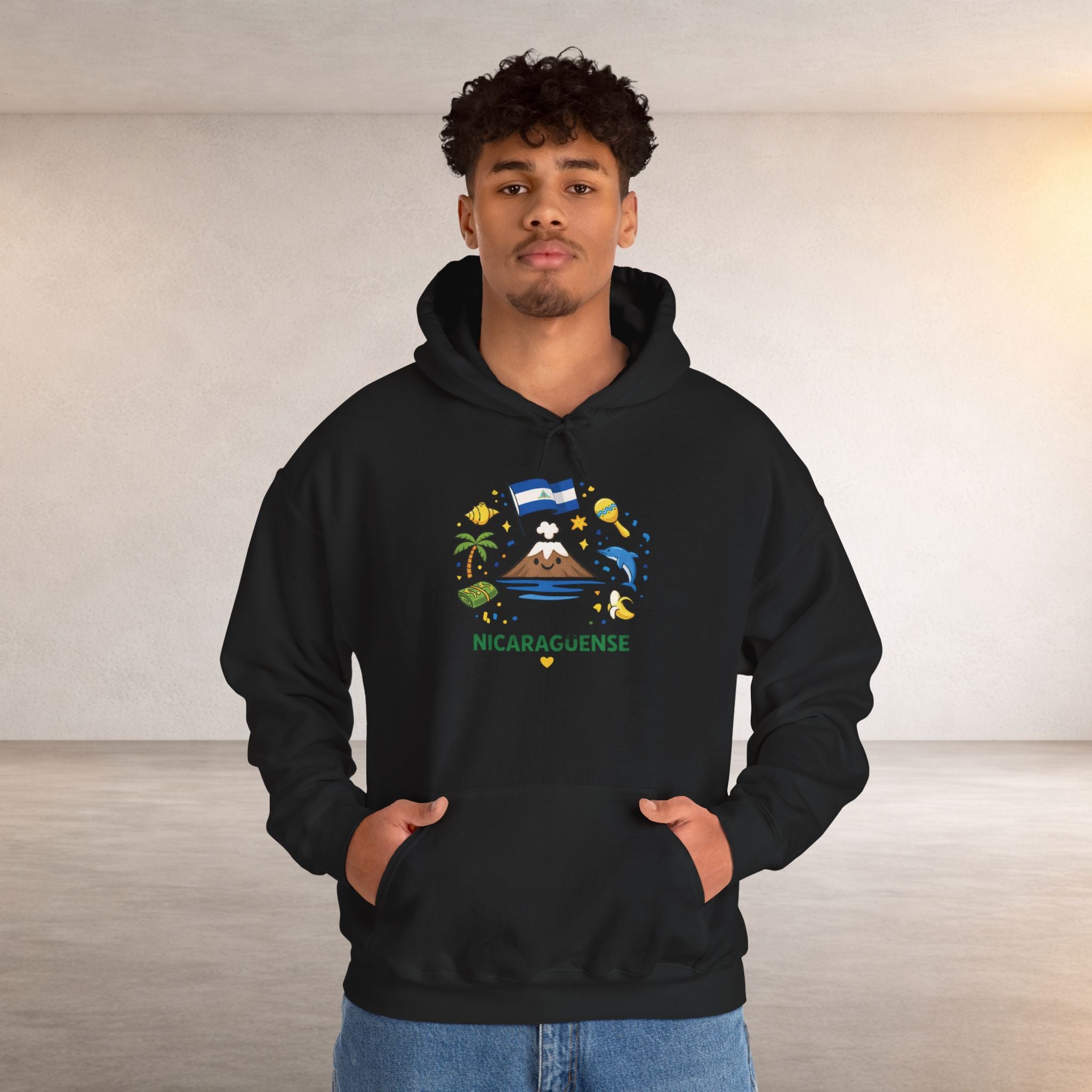 Nicaragüense Hoodie — Nicaragua Travel & Heritage Sweatshirt (Dios Familia Nicaragua)
