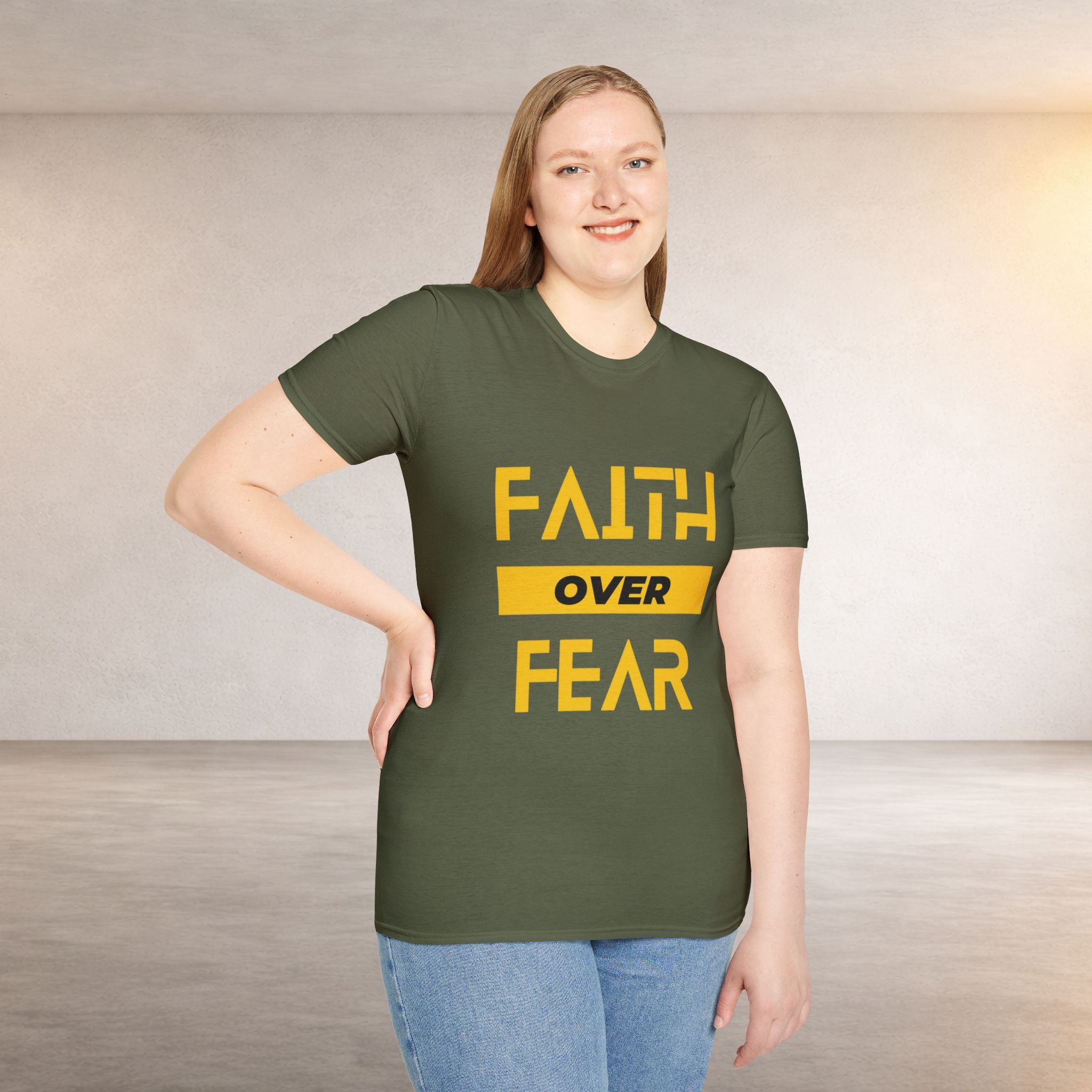 Faith Over Fear T-Shirt — Inspirational Christian Graphic Tee