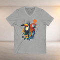 Tropical Parrot V-Neck Tee UNISEX