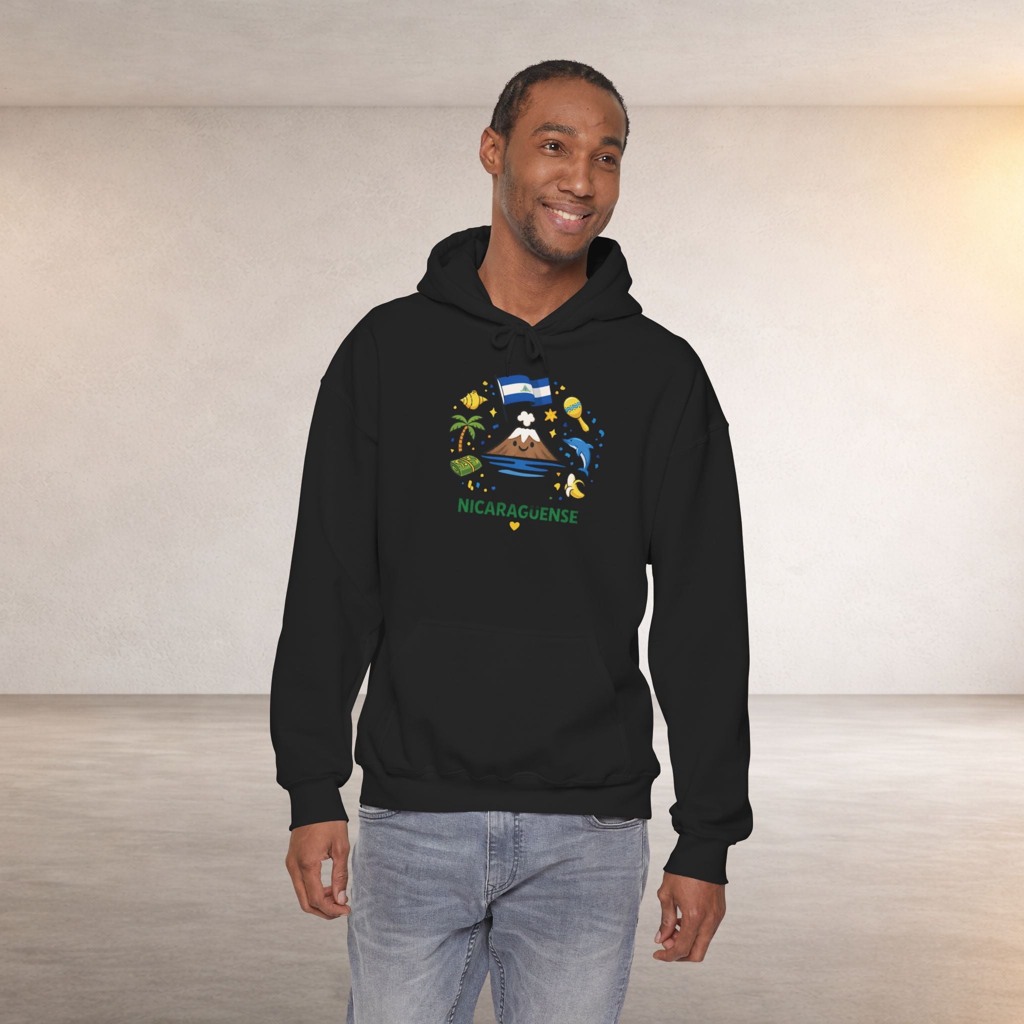 Nicaragüense Hoodie — Nicaragua Travel & Heritage Sweatshirt (Dios Familia Nicaragua)