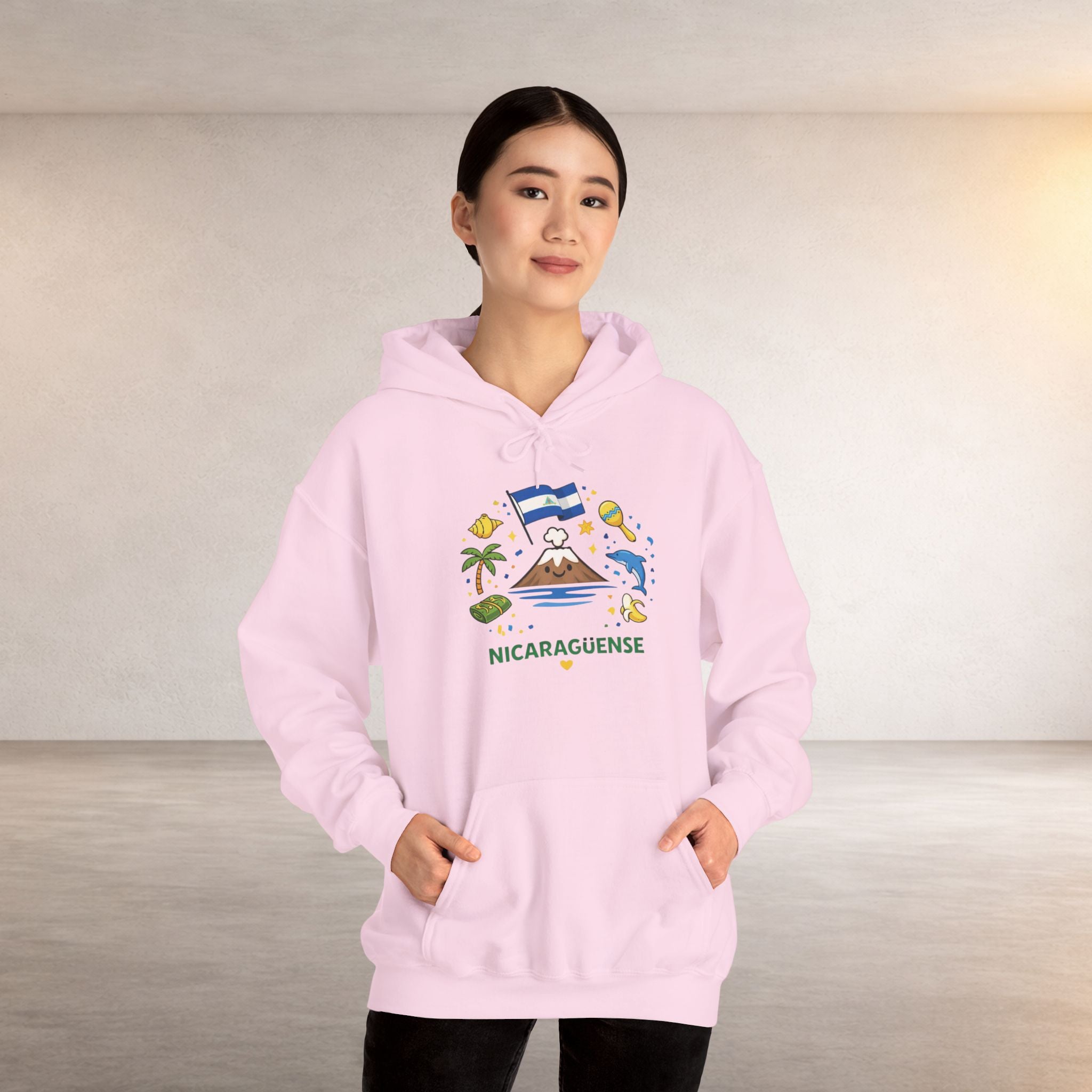 Nicaragüense Hoodie — Nicaragua Travel & Heritage Sweatshirt (Dios Familia Nicaragua)