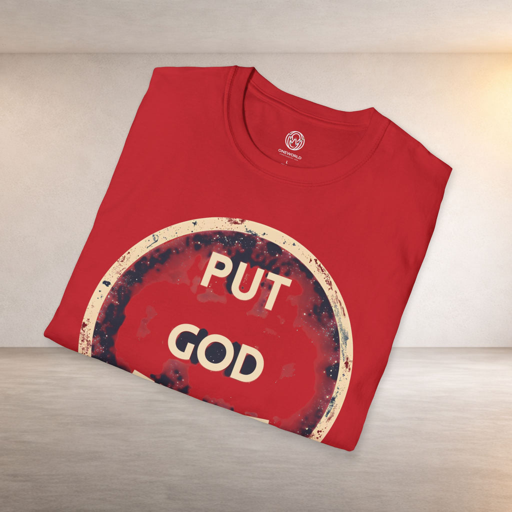 Put God First T-Shirt — Vintage Faith Christian Tee