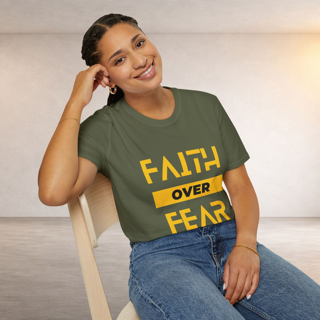 Faith Over Fear T-Shirt — Inspirational Christian Graphic Tee
