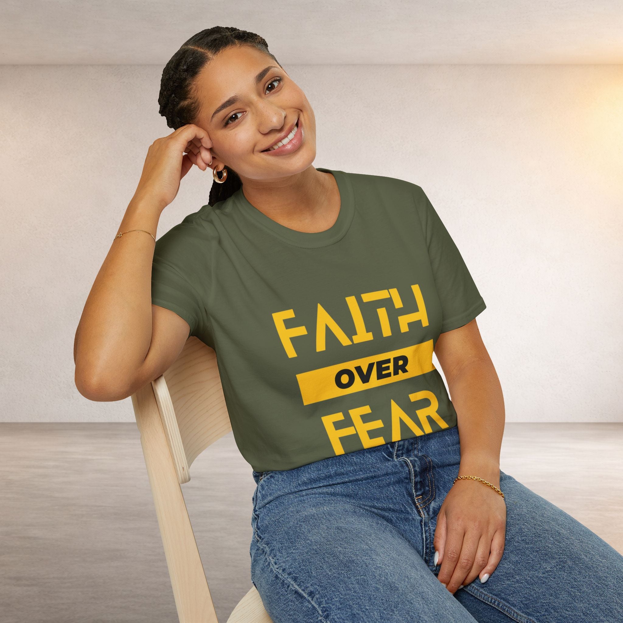 Faith Over Fear T-Shirt — Inspirational Christian Graphic Tee